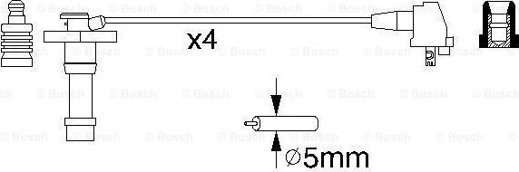 BOSCH 0 986 356 928 - Комплект проводов зажигания avtokuzovplus.com.ua