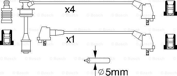 BOSCH 0 986 356 930 - Комплект проводів запалювання autocars.com.ua