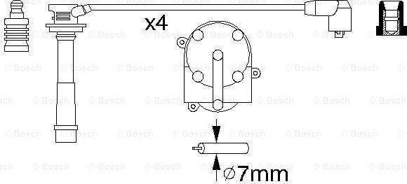 BOSCH 0 986 356 931 - Комплект проводів запалювання autocars.com.ua