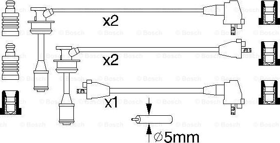 BOSCH 0 986 356 934 - Комплект проводів запалювання autocars.com.ua