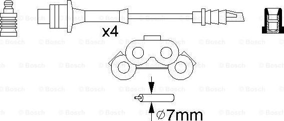 BOSCH 0 986 356 936 - Комплект проводів запалювання autocars.com.ua