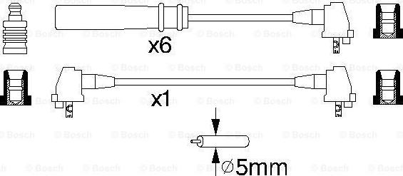 BOSCH 0 986 356 937 - Комплект проводів запалювання autocars.com.ua