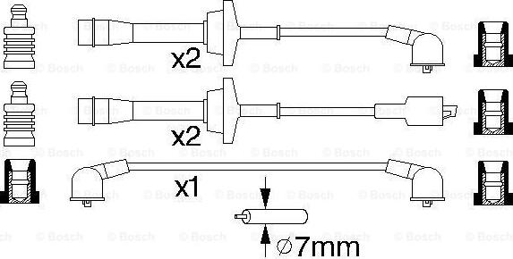 BOSCH 0 986 356 938 - Комплект проводів запалювання autocars.com.ua