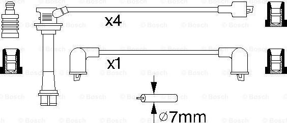 BOSCH 0 986 356 939 - Комплект проводів запалювання autocars.com.ua