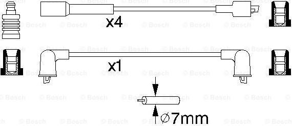 BOSCH 0 986 356 941 - Комплект проводів запалювання autocars.com.ua