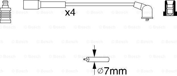 BOSCH 0 986 356 942 - Комплект проводов зажигания avtokuzovplus.com.ua