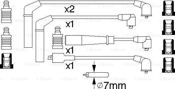 BOSCH 0 986 356 943 - Комплект проводів запалювання autocars.com.ua