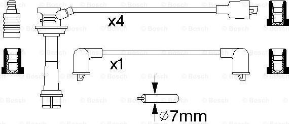 BOSCH 0 986 356 951 - Комплект проводов зажигания avtokuzovplus.com.ua