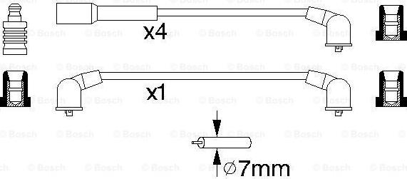 BOSCH 0 986 356 955 - Комплект проводів запалювання autocars.com.ua