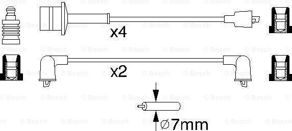 BOSCH 0 986 356 954 - Комплект проводів запалювання autocars.com.ua