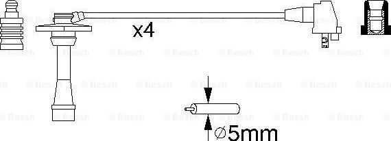 BOSCH 0 986 356 957 - Комплект проводов зажигания avtokuzovplus.com.ua