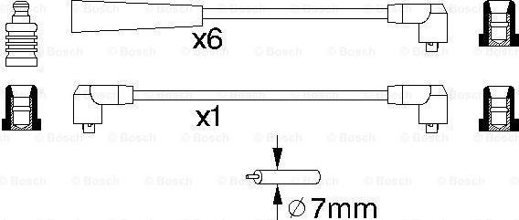 BOSCH 0 986 356 958 - Комплект проводів запалювання autocars.com.ua