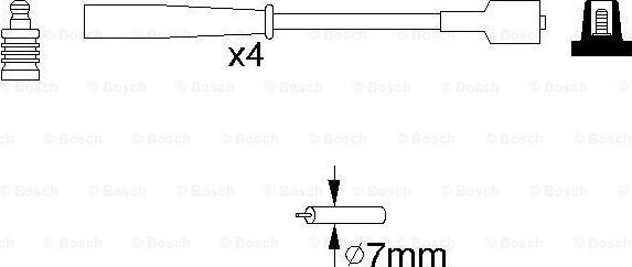 BOSCH 0 986 356 961 - Комплект проводів запалювання autocars.com.ua