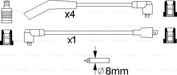 BOSCH 0 986 356 963 - Комплект проводов зажигания avtokuzovplus.com.ua