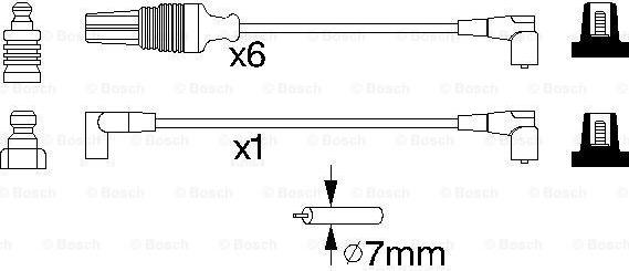 BOSCH 0 986 356 964 - Комплект проводів запалювання autocars.com.ua