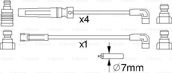 BOSCH 0 986 356 975 - Комплект проводів запалювання autocars.com.ua