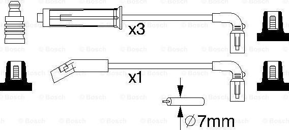 BOSCH 0 986 356 980 - Комплект проводов зажигания avtokuzovplus.com.ua