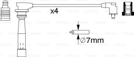 BOSCH 0 986 356 989 - Комплект проводів запалювання autocars.com.ua