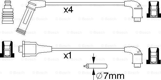 BOSCH 0 986 356 990 - Комплект проводів запалювання autocars.com.ua