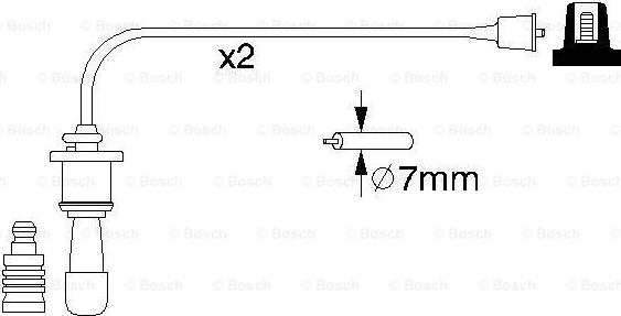 BOSCH 0 986 356 991 - Комплект проводів запалювання autocars.com.ua