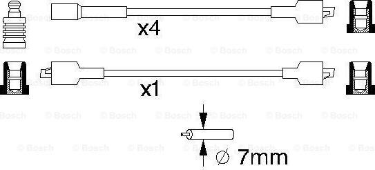 BOSCH 0 986 357 010 - Комплект проводов зажигания avtokuzovplus.com.ua