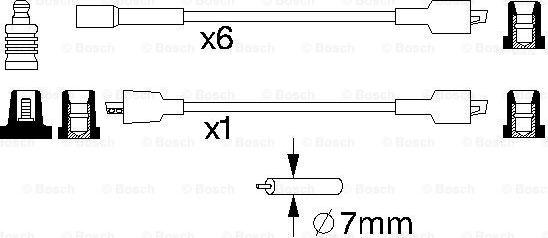 BOSCH 0 986 357 011 - Комплект проводів запалювання autocars.com.ua