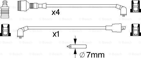 BOSCH 0 986 357 014 - Комплект проводів запалювання autocars.com.ua