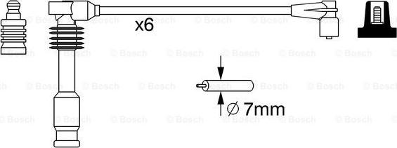 BOSCH 0 986 357 050 - Комплект проводів запалювання autocars.com.ua