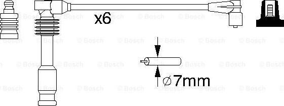 BOSCH 0 986 357 055 - Комплект проводів запалювання autocars.com.ua