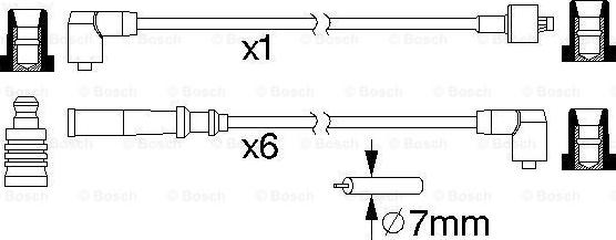 BOSCH 0 986 357 064 - Комплект проводів запалювання autocars.com.ua