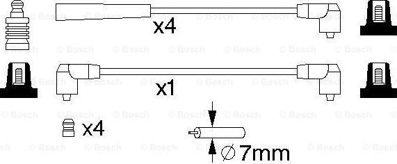 BOSCH 0 986 357 068 - Комплект проводов зажигания avtokuzovplus.com.ua