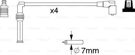 BOSCH 0 986 357 070 - Комплект проводів запалювання autocars.com.ua