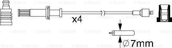 BOSCH 0 986 357 078 - Комплект проводів запалювання autocars.com.ua