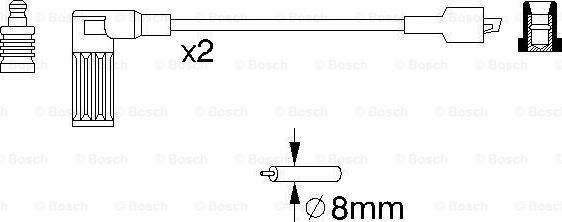 BOSCH 0 986 357 081 - Комплект проводов зажигания avtokuzovplus.com.ua