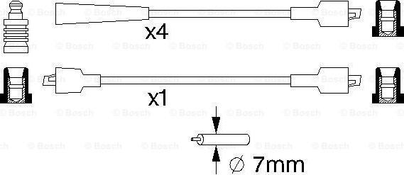 BOSCH 0 986 357 082 - Комплект проводов зажигания avtokuzovplus.com.ua