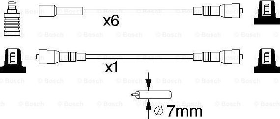 BOSCH 0 986 357 086 - Комплект проводів запалювання autocars.com.ua