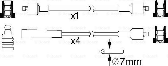 BOSCH 0 986 357 088 - Комплект проводів запалювання autocars.com.ua