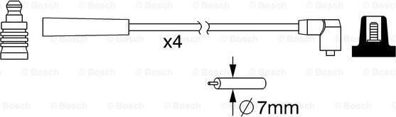 BOSCH 0 986 357 098 - Комплект проводів запалювання autocars.com.ua