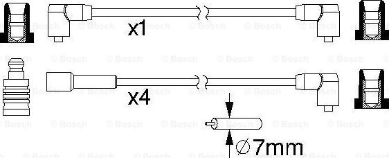 BOSCH 0 986 357 100 - Комплект проводов зажигания avtokuzovplus.com.ua