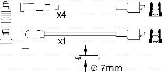 BOSCH 0 986 357 101 - Комплект проводів запалювання autocars.com.ua