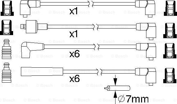 BOSCH 0 986 357 110 - Комплект проводів запалювання autocars.com.ua