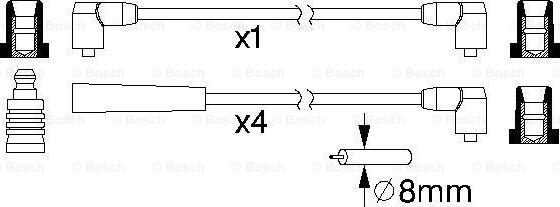 BOSCH 0 986 357 116 - Комплект проводов зажигания avtokuzovplus.com.ua