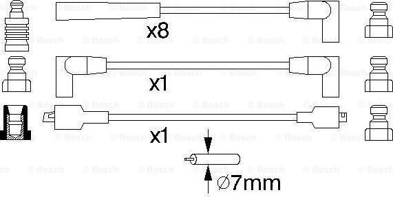 BOSCH 0 986 357 118 - Комплект вв проводів autocars.com.ua