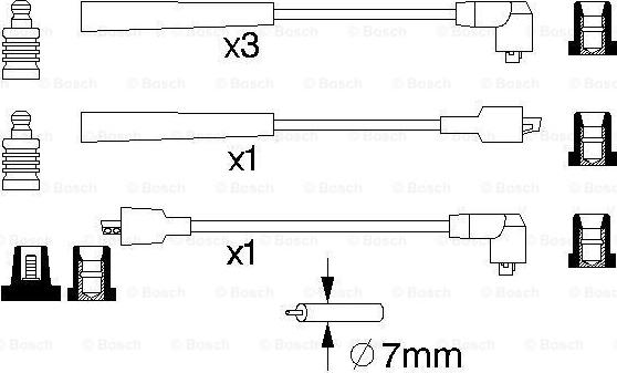 BOSCH 0 986 357 122 - Комплект проводів запалювання autocars.com.ua