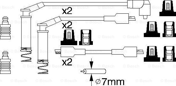 BOSCH 0 986 357 125 - Комплект проводов зажигания autodnr.net