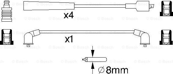 BOSCH 0 986 357 129 - Комплект проводів запалювання autocars.com.ua