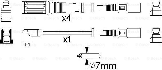 BOSCH 0 986 357 130 - Комплект проводов зажигания avtokuzovplus.com.ua