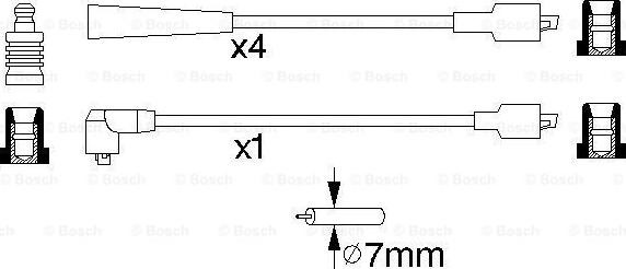 BOSCH 0 986 357 131 - Комплект проводів запалювання autocars.com.ua