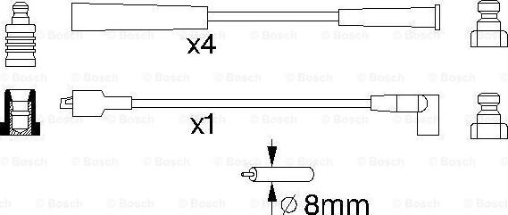 BOSCH 0 986 357 140 - Комплект проводів запалювання autocars.com.ua