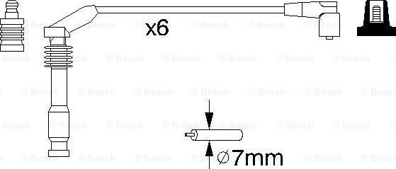 BOSCH 0 986 357 143 - Комплект проводів запалювання autocars.com.ua